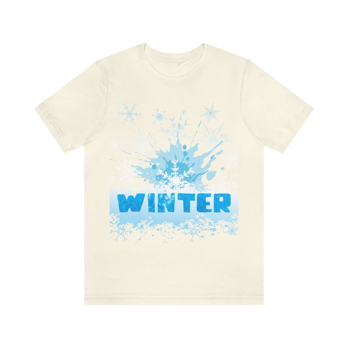 Winter Frost Snowflake Blue Slogan Unisex Jersey Short Sleeve T-Shirt Ichaku [Perfect Gifts Selection]