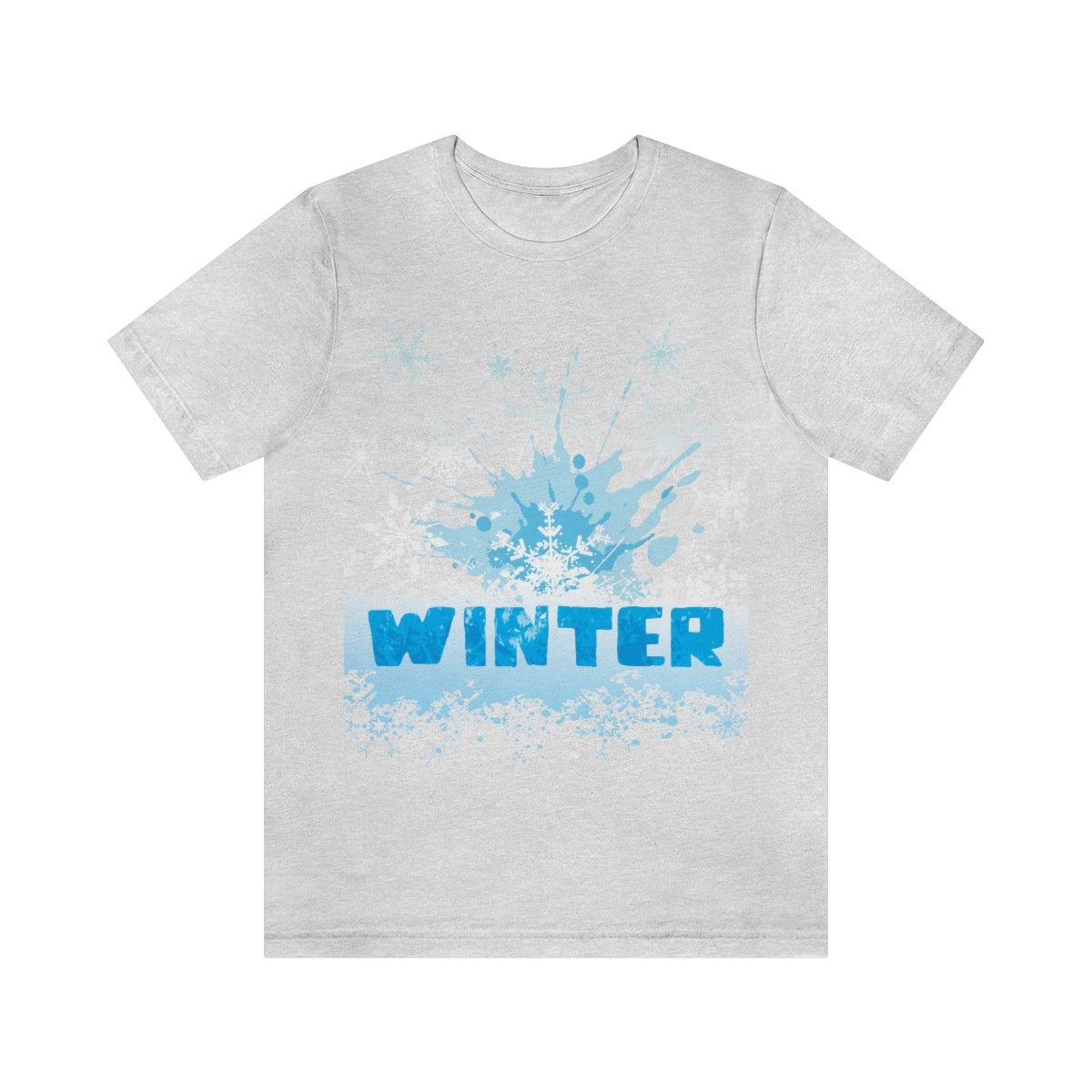 Winter Frost Snowflake Blue Slogan Unisex Jersey Short Sleeve T-Shirt Ichaku [Perfect Gifts Selection]