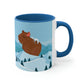 Winter Mountain Capybara Wild Cute Funny Anime Art Cartoon Classic Accent Coffee Mug 11oz Ichaku [Perfect Gifts Selection]