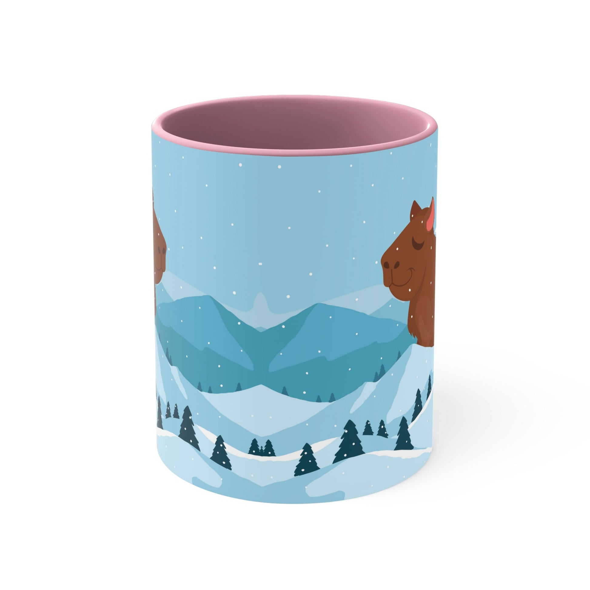 Winter Mountain Capybara Wild Cute Funny Anime Art Cartoon Classic Accent Coffee Mug 11oz Ichaku [Perfect Gifts Selection]