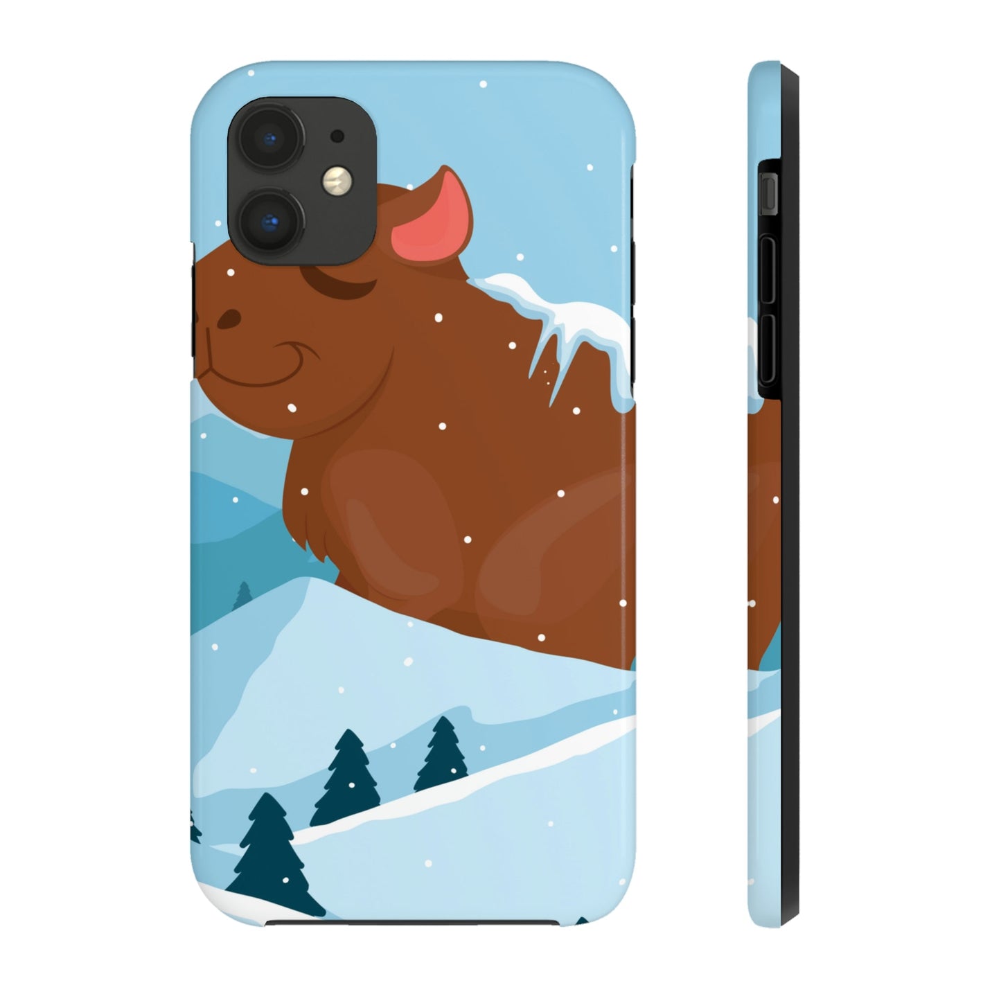 Winter Mountain Capybara Wild Cute Funny Anime Art Cartoon Tough Phone Cases Case-Mate Ichaku [Perfect Gifts Selection]