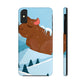 Winter Mountain Capybara Wild Cute Funny Anime Art Cartoon Tough Phone Cases Case-Mate Ichaku [Perfect Gifts Selection]