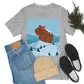 Winter Mountain Capybara Wild Cute Funny Anime Art Cartoon Unisex Jersey Short Sleeve T-Shirt Ichaku [Perfect Gifts Selection]