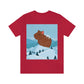 Winter Mountain Capybara Wild Cute Funny Anime Art Cartoon Unisex Jersey Short Sleeve T-Shirt Ichaku [Perfect Gifts Selection]