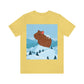 Winter Mountain Capybara Wild Cute Funny Anime Art Cartoon Unisex Jersey Short Sleeve T-Shirt Ichaku [Perfect Gifts Selection]