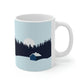 Winter Night Outdoor Minimal Art Ceramic Mug 11oz Ichaku [Perfect Gifts Selection]