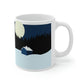 Winter Night Outdoor Minimal Art Ceramic Mug 11oz Ichaku [Perfect Gifts Selection]