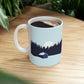 Winter Night Outdoor Minimal Art Ceramic Mug 11oz Ichaku [Perfect Gifts Selection]