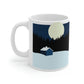 Winter Night Outdoor Minimal Art Ceramic Mug 11oz Ichaku [Perfect Gifts Selection]