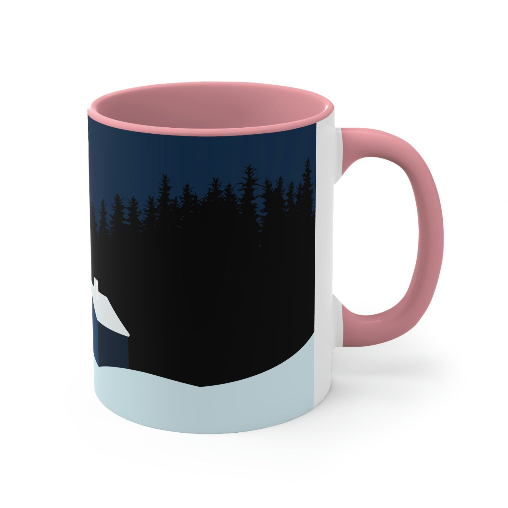 Winter Night Outdoor Minimal Art Classic Accent Coffee Mug 11oz Ichaku [Perfect Gifts Selection]