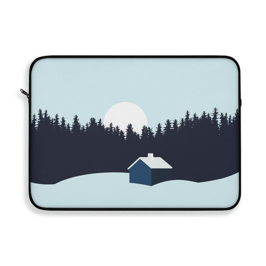 Winter Night Outdoor Minimal Art Laptop Sleeve Ichaku [Perfect Gifts Selection]