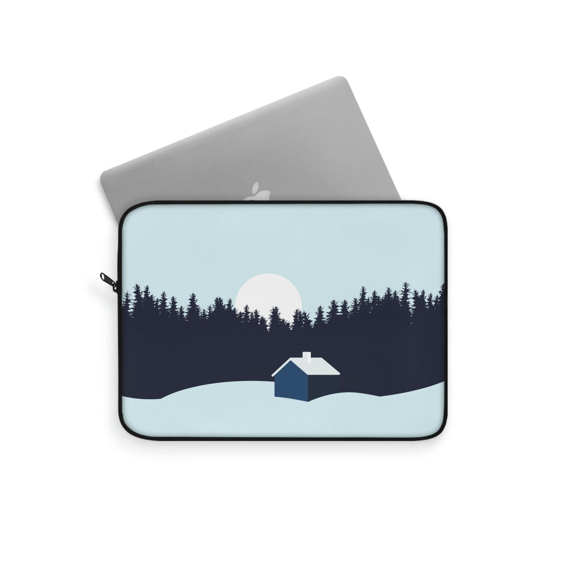 Winter Night Outdoor Minimal Art Laptop Sleeve Ichaku [Perfect Gifts Selection]