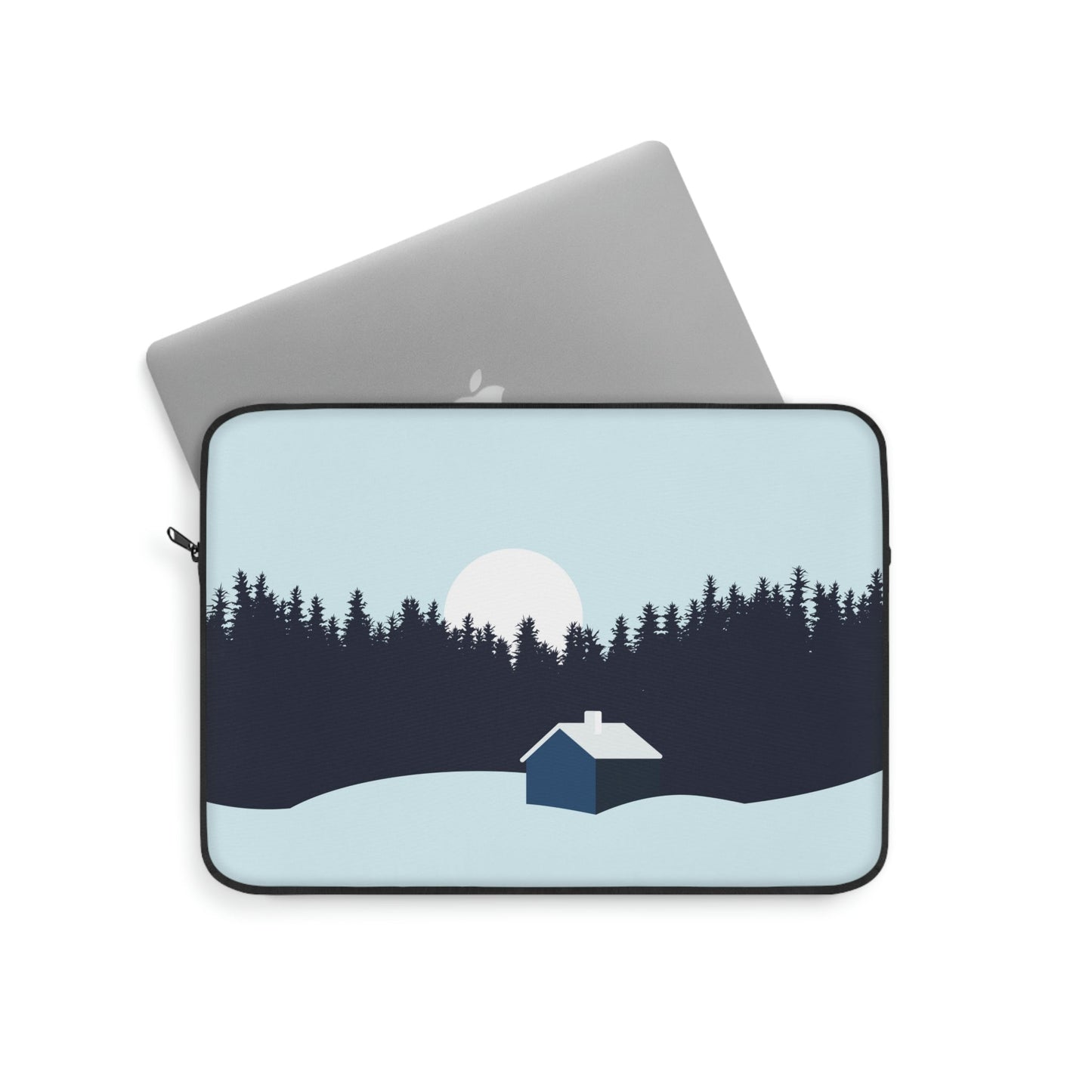 Winter Night Outdoor Minimal Art Laptop Sleeve Ichaku [Perfect Gifts Selection]