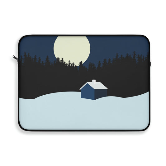 Winter Night Outdoor Minimal Art Laptop Sleeve Ichaku [Perfect Gifts Selection]