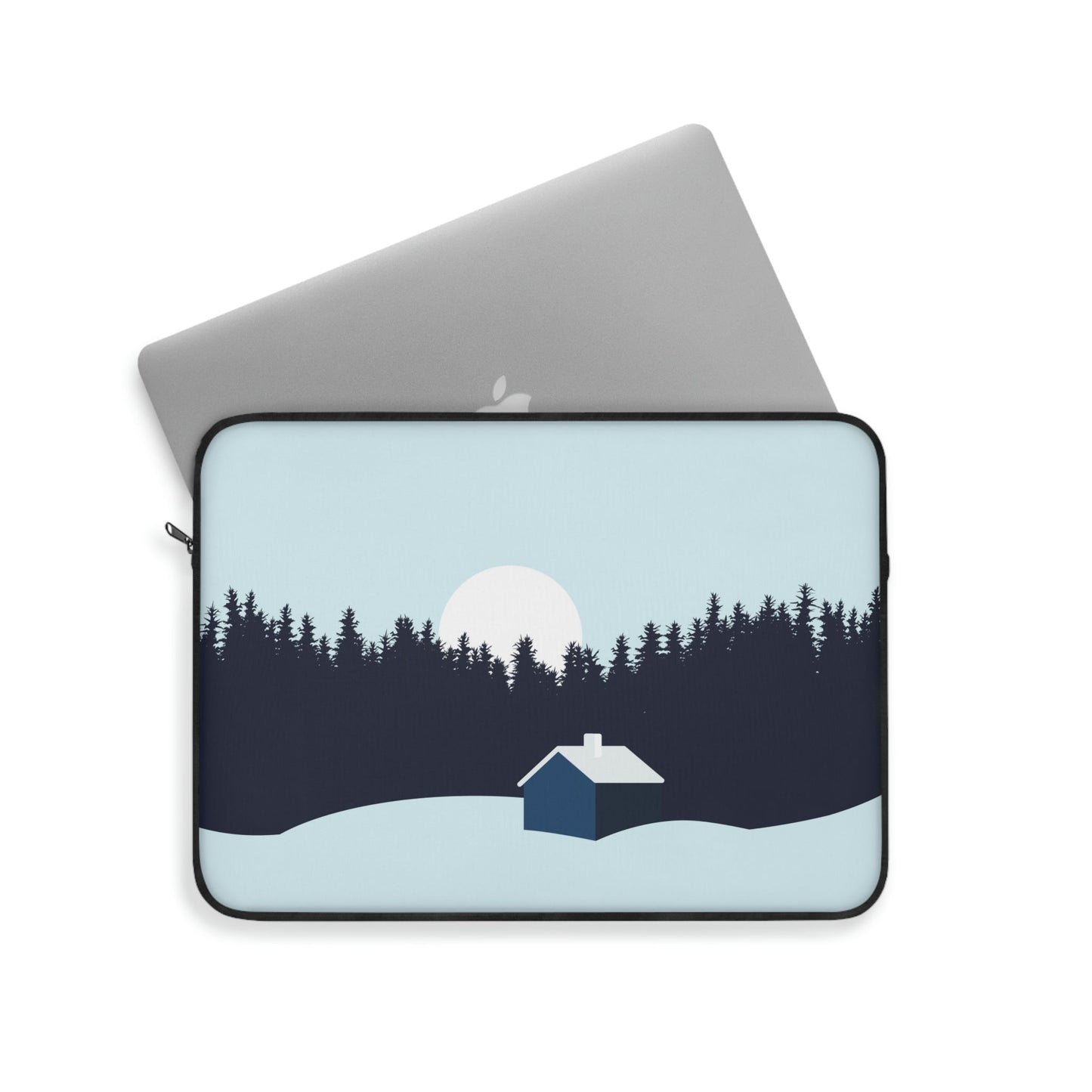 Winter Night Outdoor Minimal Art Laptop Sleeve Ichaku [Perfect Gifts Selection]