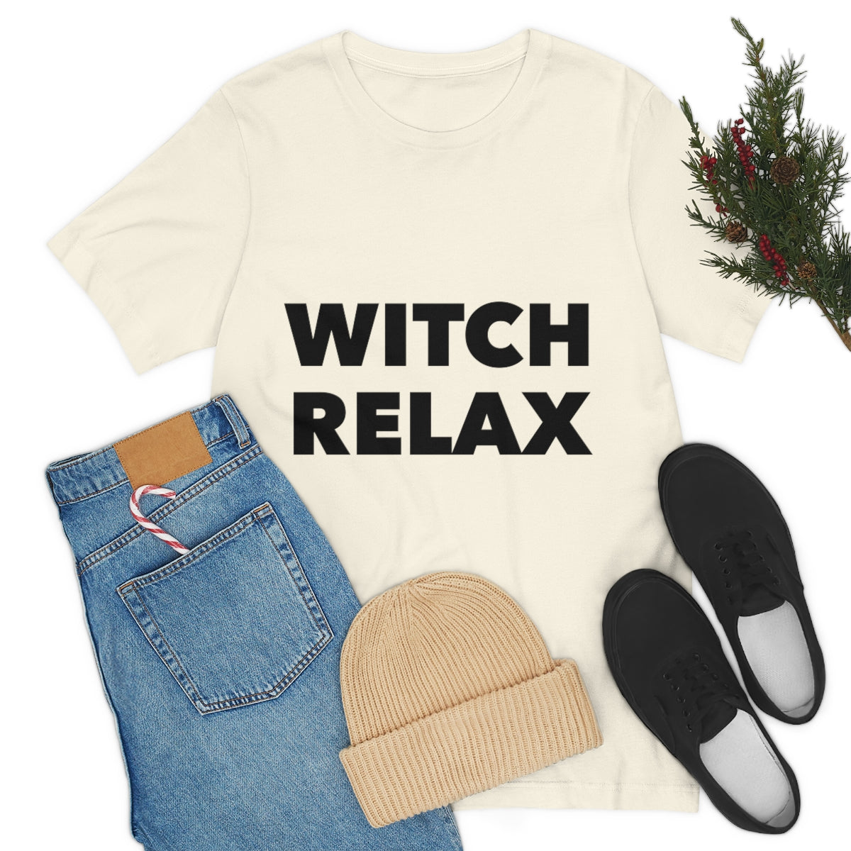 Witch Relax Halloween October TV Series Unisex Jersey Short Sleeve T-Shirt Ichaku [Perfect Gifts Selection]