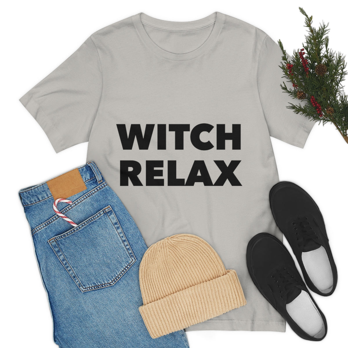 Witch Relax Halloween October TV Series Unisex Jersey Short Sleeve T-Shirt Ichaku [Perfect Gifts Selection]