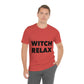 Witch Relax Halloween October TV Series Unisex Jersey Short Sleeve T-Shirt Ichaku [Perfect Gifts Selection]