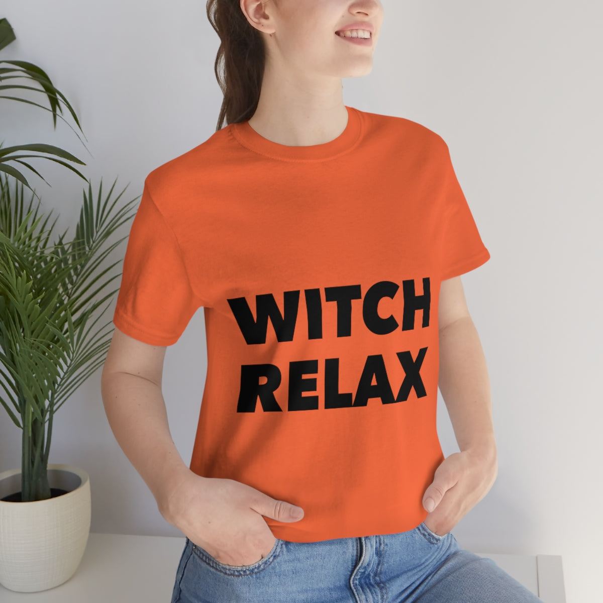 Witch Relax Halloween October TV Series Unisex Jersey Short Sleeve T-Shirt Ichaku [Perfect Gifts Selection]