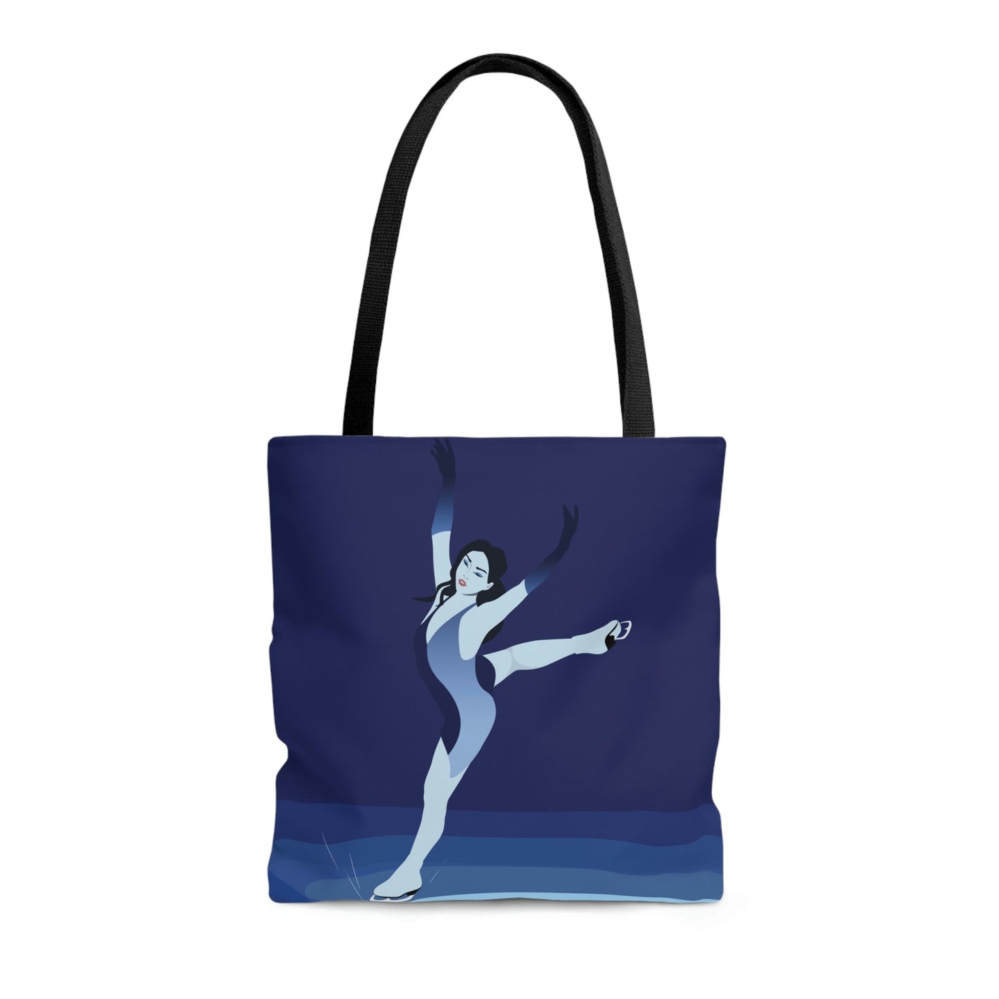 Woman Figure Skating Performance Minimal Sport Lovers Aesthetic Art AOP Tote Bag Ichaku [Perfect Gifts Selection]