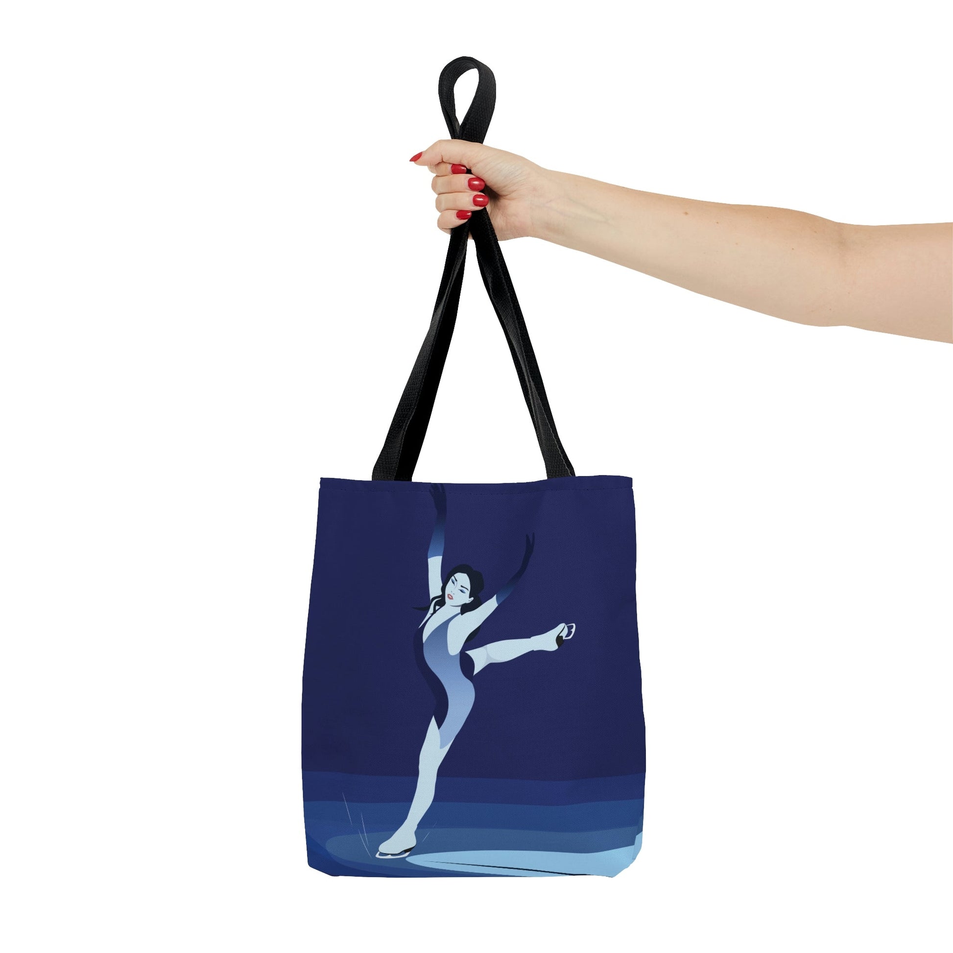 Woman Figure Skating Performance Minimal Sport Lovers Aesthetic Art AOP Tote Bag Ichaku [Perfect Gifts Selection]