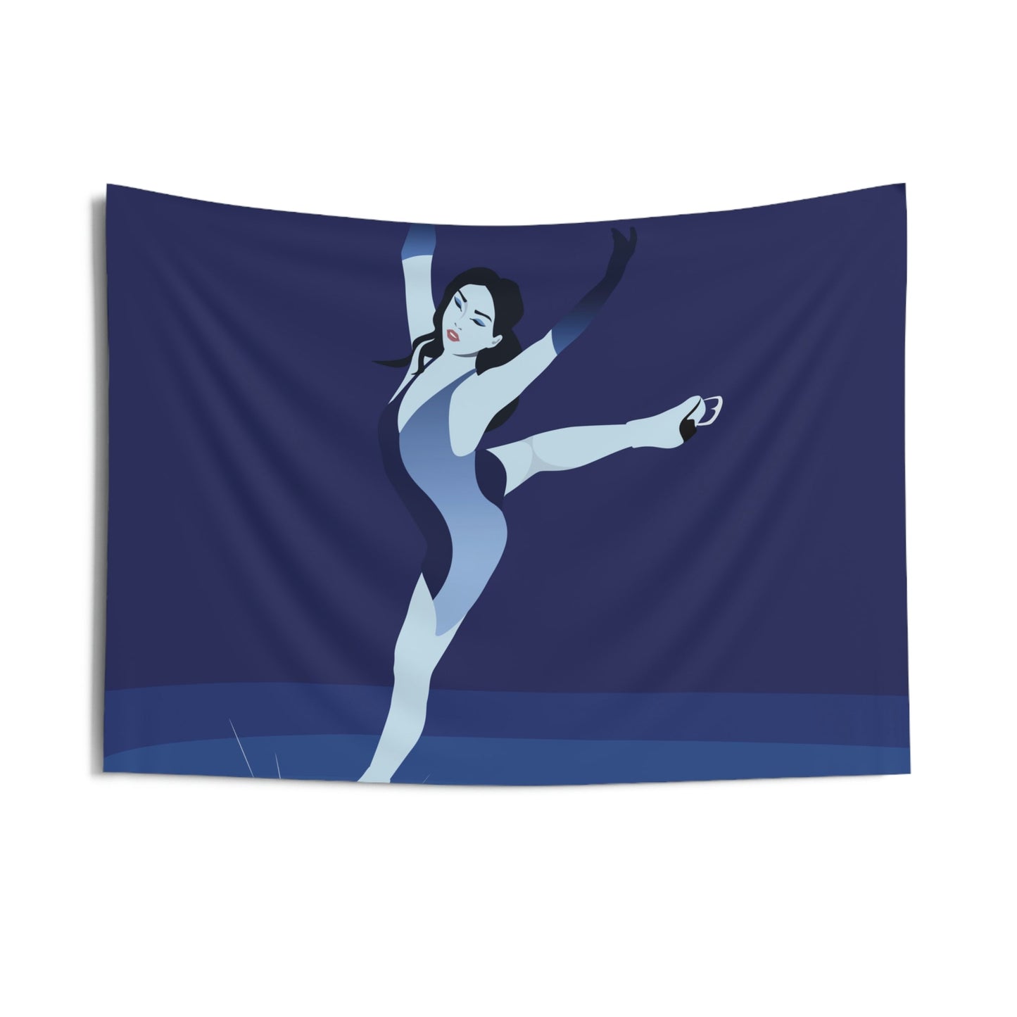 Woman Figure Skating Performance Minimal Sport Lovers Aesthetic Art  Indoor Wall Tapestries Ichaku [Perfect Gifts Selection]