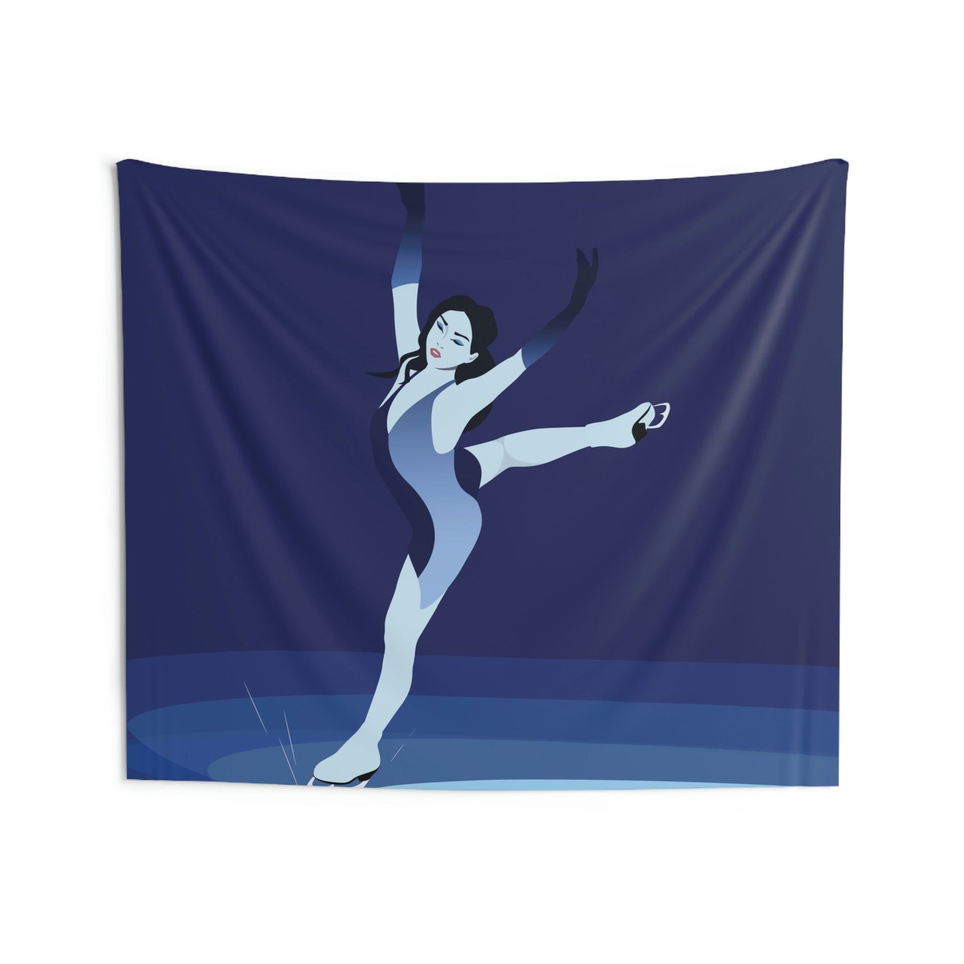Woman Figure Skating Performance Minimal Sport Lovers Aesthetic Art  Indoor Wall Tapestries Ichaku [Perfect Gifts Selection]