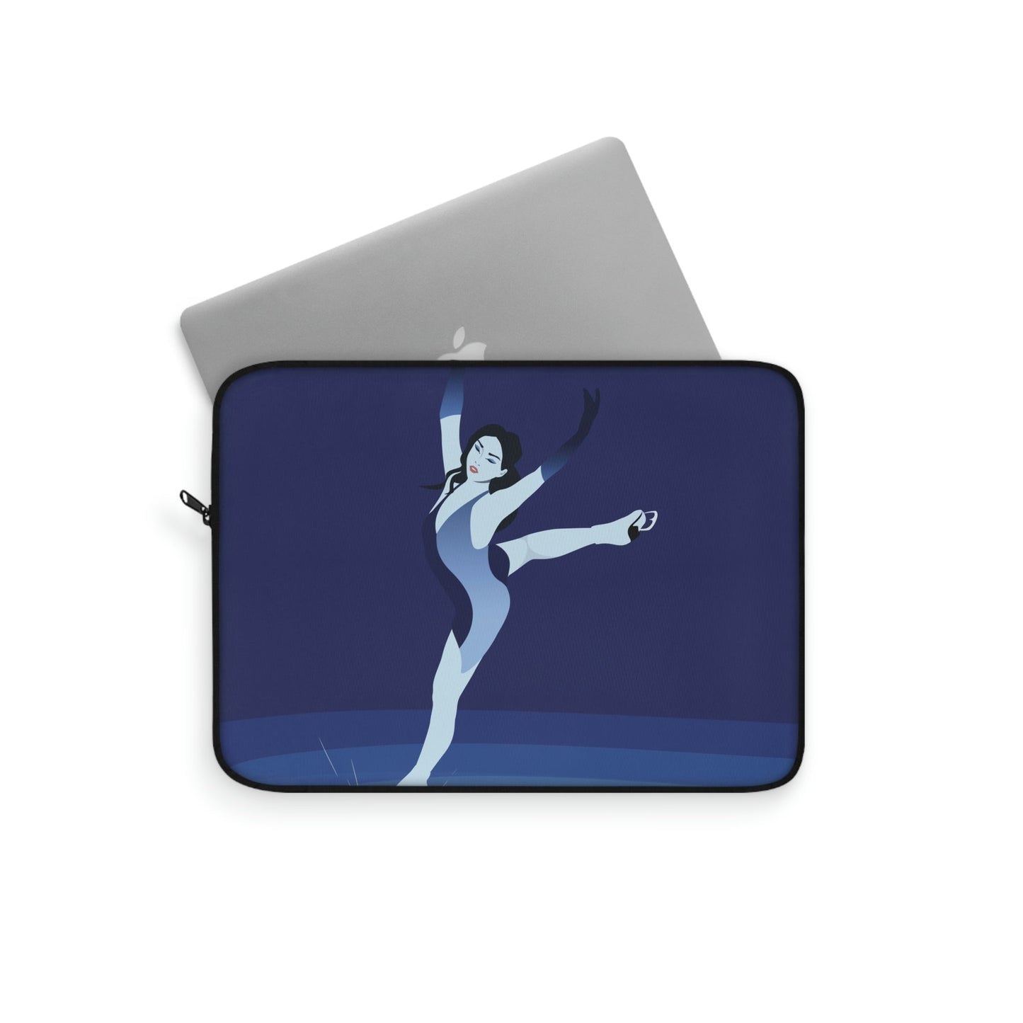 Woman Figure Skating Performance Minimal Sport Lovers Aesthetic Art Peace Graphic Laptop Sleeve Ichaku [Perfect Gifts Selection]
