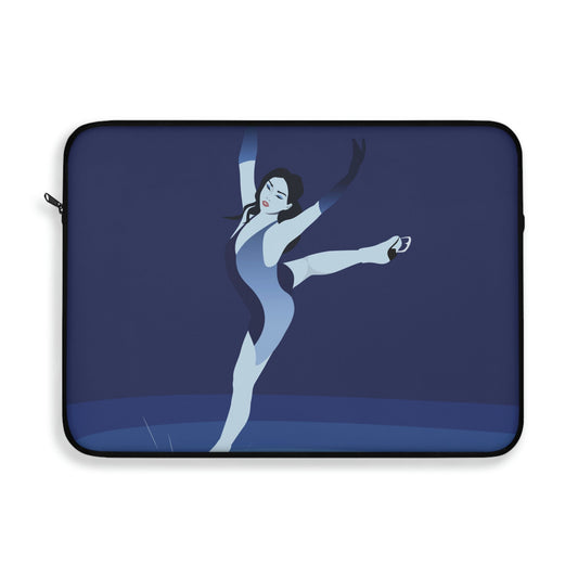 Woman Figure Skating Performance Minimal Sport Lovers Aesthetic Art Peace Graphic Laptop Sleeve Ichaku [Perfect Gifts Selection]