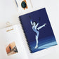 Woman Figure Skating Performance Minimal Sport Lovers Aesthetic Art  Spiral Notebook Ruled Line Ichaku [Perfect Gifts Selection]