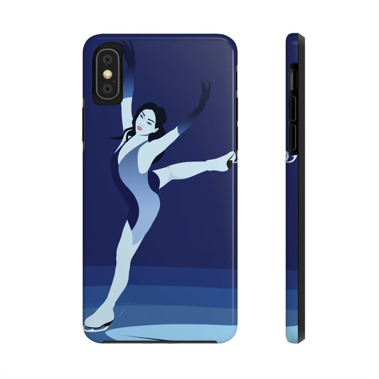 Woman Figure Skating Performance Minimal Sport Lovers Aesthetic Art Tough Phone Cases Case-Mate Ichaku [Perfect Gifts Selection]