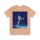 Woman Figure Skating Performance Minimal Sport Lovers Aesthetic Art  Unisex Jersey Short Sleeve T-Shirt Ichaku [Perfect Gifts Selection]