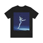 Woman Figure Skating Performance Minimal Sport Lovers Aesthetic Art  Unisex Jersey Short Sleeve T-Shirt Ichaku [Perfect Gifts Selection]