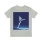 Woman Figure Skating Performance Minimal Sport Lovers Aesthetic Art  Unisex Jersey Short Sleeve T-Shirt Ichaku [Perfect Gifts Selection]