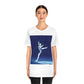 Woman Figure Skating Performance Minimal Sport Lovers Aesthetic Art  Unisex Jersey Short Sleeve T-Shirt Ichaku [Perfect Gifts Selection]