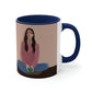 Woman Meditation Gratitude Find Inner Peace Classic Accent Coffee Mug 11oz Ichaku [Perfect Gifts Selection]