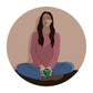 Woman Meditation Gratitude Find Inner Peace Ergonomic Non-slip Creative Design Mouse Pad Ichaku [Perfect Gifts Selection]