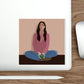 Woman Meditation Gratitude Find Inner Peace Graphic Die-Cut Sticker Ichaku [Perfect Gifts Selection]