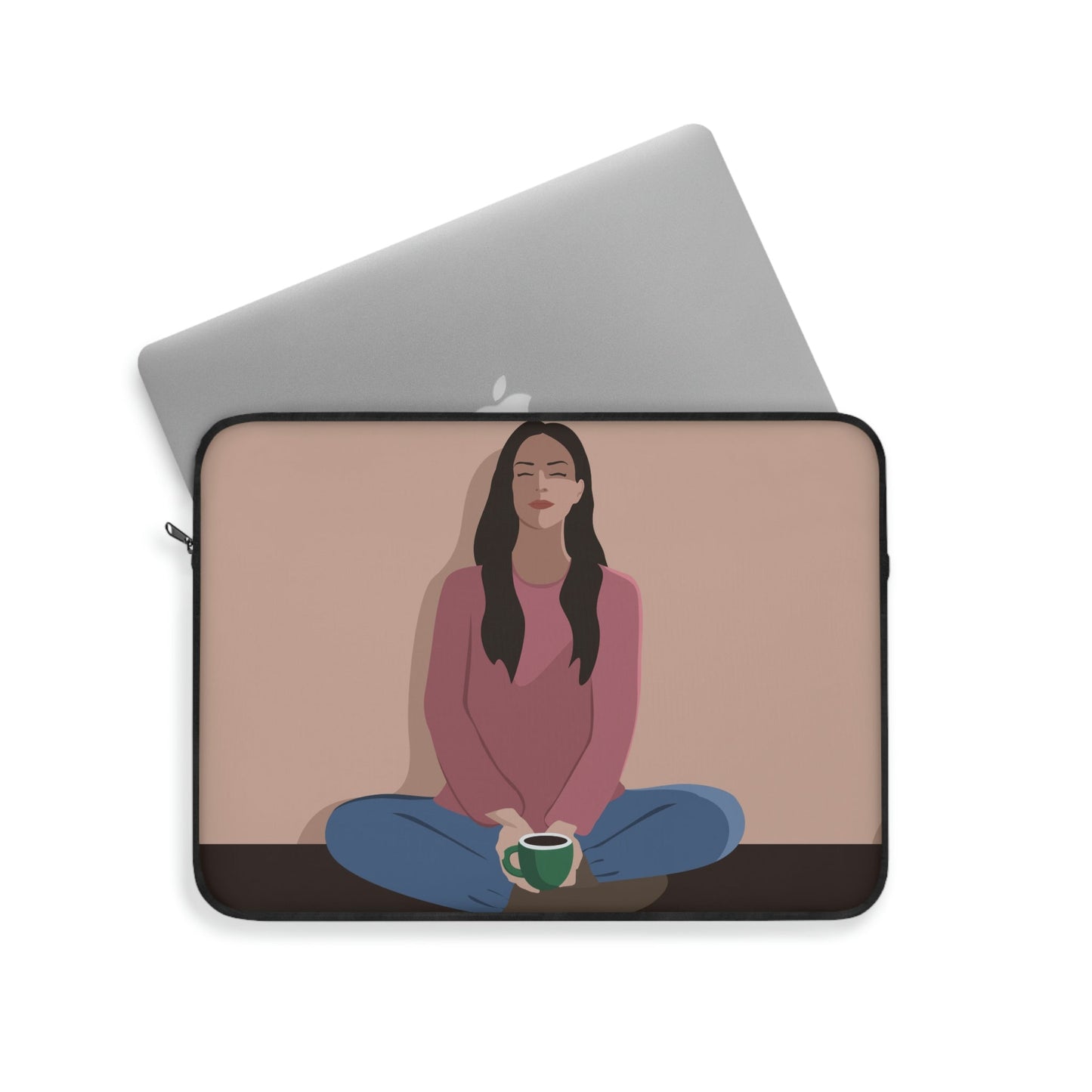 Woman Meditation Gratitude Find Inner Peace Graphic Laptop Sleeve Ichaku [Perfect Gifts Selection]