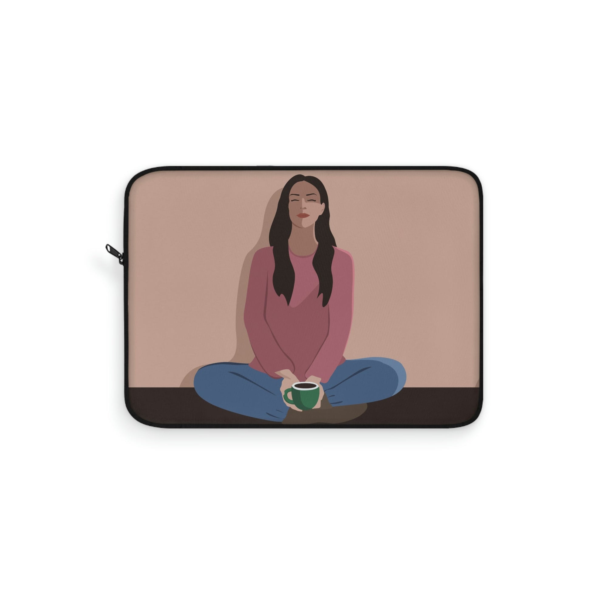 Woman Meditation Gratitude Find Inner Peace Graphic Laptop Sleeve Ichaku [Perfect Gifts Selection]