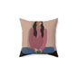 Woman Meditation Gratitude Find Inner Peace Spun Polyester Square Pillow Ichaku [Perfect Gifts Selection]