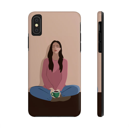 Woman Meditation Gratitude Find Inner Peace Tough Phone Cases Case-Mate Ichaku [Perfect Gifts Selection]