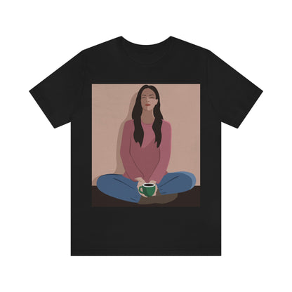 Woman Meditation Gratitude Find Inner Peace Unisex Jersey Short Sleeve T-Shirt Ichaku [Perfect Gifts Selection]