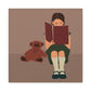 Woman Reading Book with Bear Cozy Cute Art Graphic Art Canvas Gallery Wraps Ichaku [Perfect Gifts Selection]