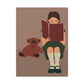 Woman Reading Book with Bear Cozy Cute Art Graphic Art Canvas Gallery Wraps Ichaku [Perfect Gifts Selection]