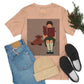 Woman Reading Book with Bear Cozy Cute Art Unisex Jersey Short Sleeve T-Shirt Ichaku [Perfect Gifts Selection]