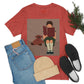 Woman Reading Book with Bear Cozy Cute Art Unisex Jersey Short Sleeve T-Shirt Ichaku [Perfect Gifts Selection]