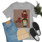 Woman Reading Book with Bear Cozy Cute Art Unisex Jersey Short Sleeve T-Shirt Ichaku [Perfect Gifts Selection]