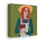 Woman with Book Artisan with Hat and Red Hair Aesthetic Classic Art Canvas Gallery Wraps Ichaku [Perfect Gifts Selection]