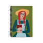 Woman with Book Artisan with Hat and Red Hair Aesthetic Classic Art Fairy Tale Spiral Notebook - Ruled Line Ichaku [Perfect Gifts Selection]